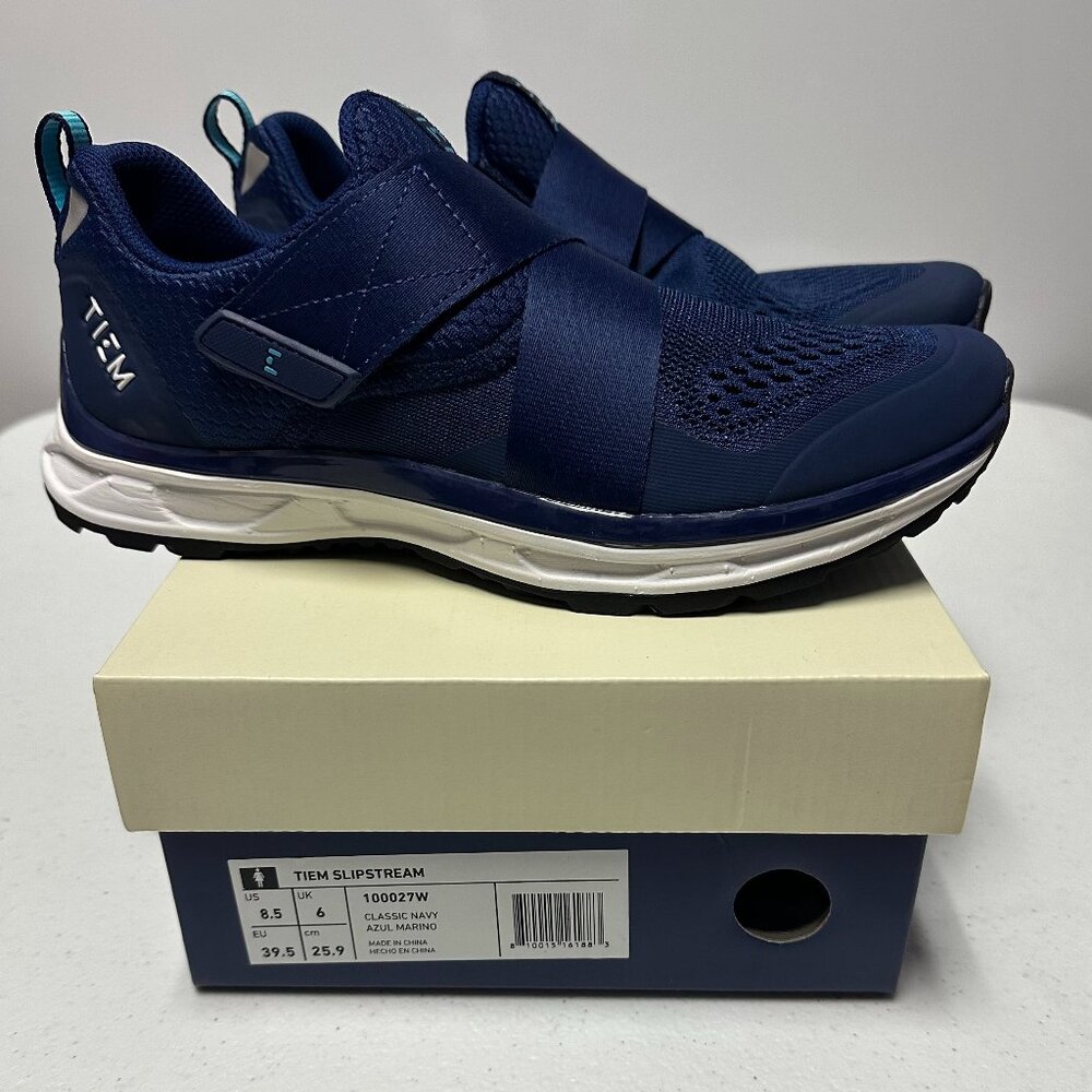TIEM Slipstream Indoor Cycling Shoes, Navy, Size 8.5